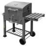 Grill ogrodowy węglowy z pokrywą Mega-M 1x stolik boczny 56x42 cm mtp003773