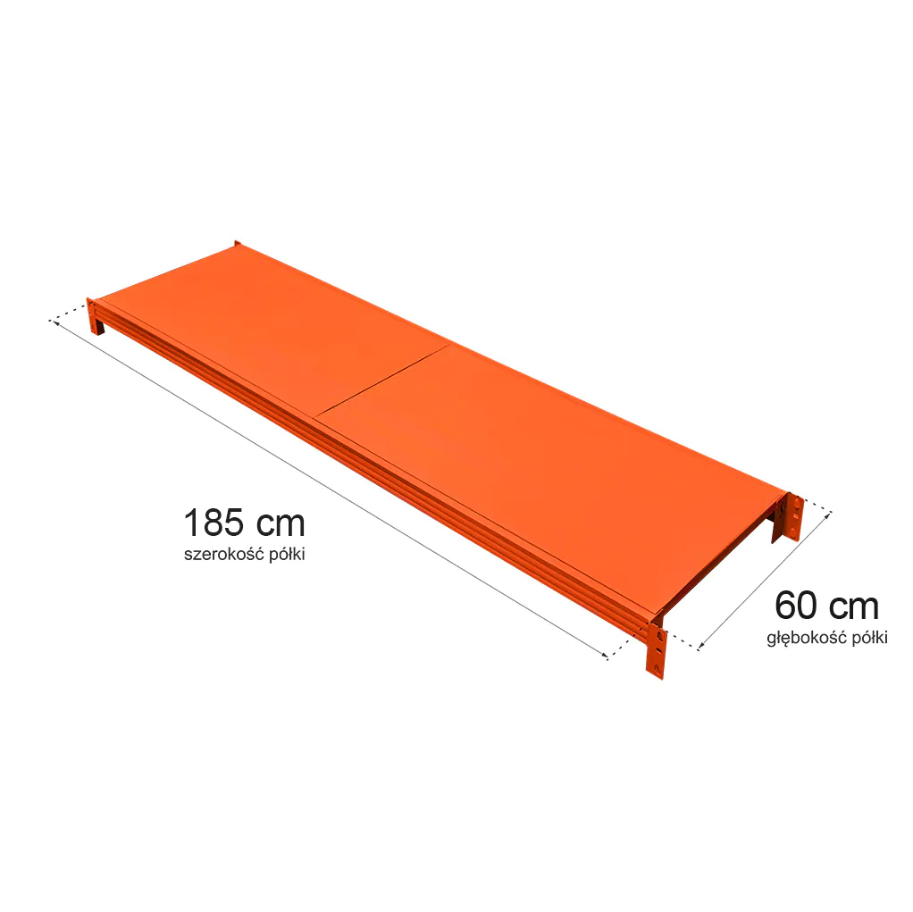 Półka do regału magazynowego Mega-M FORTIS LIGHT L -185 cm G-60 cm