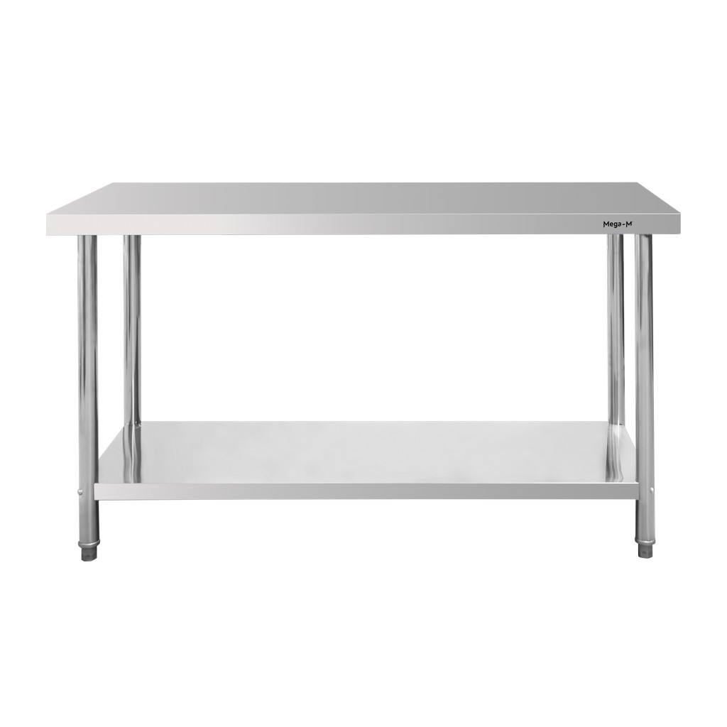 Stół gastronomiczny centralny z półką Mega-M STANDARD 140x60x85 cm stal nierdzewna mtp004371