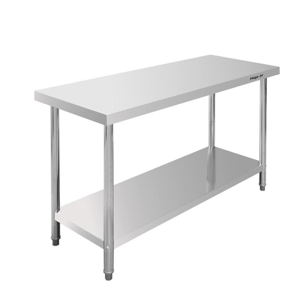 Stół gastronomiczny centralny z półką Mega-M STANDARD 140x60x85 cm stal nierdzewna mtp004371