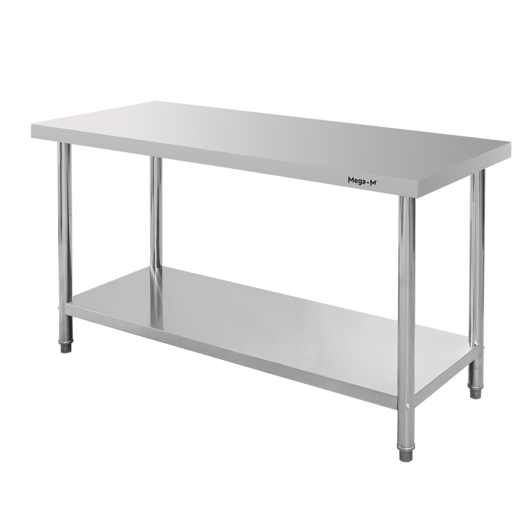 Stół gastronomiczny centralny z półką Mega-M STANDARD 150x60x85 cm stal nierdzewna MPP004372