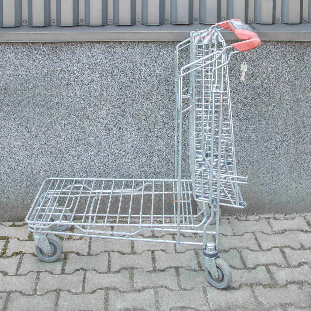 Wózek sklepowy platformowy z koszem S-57 cm