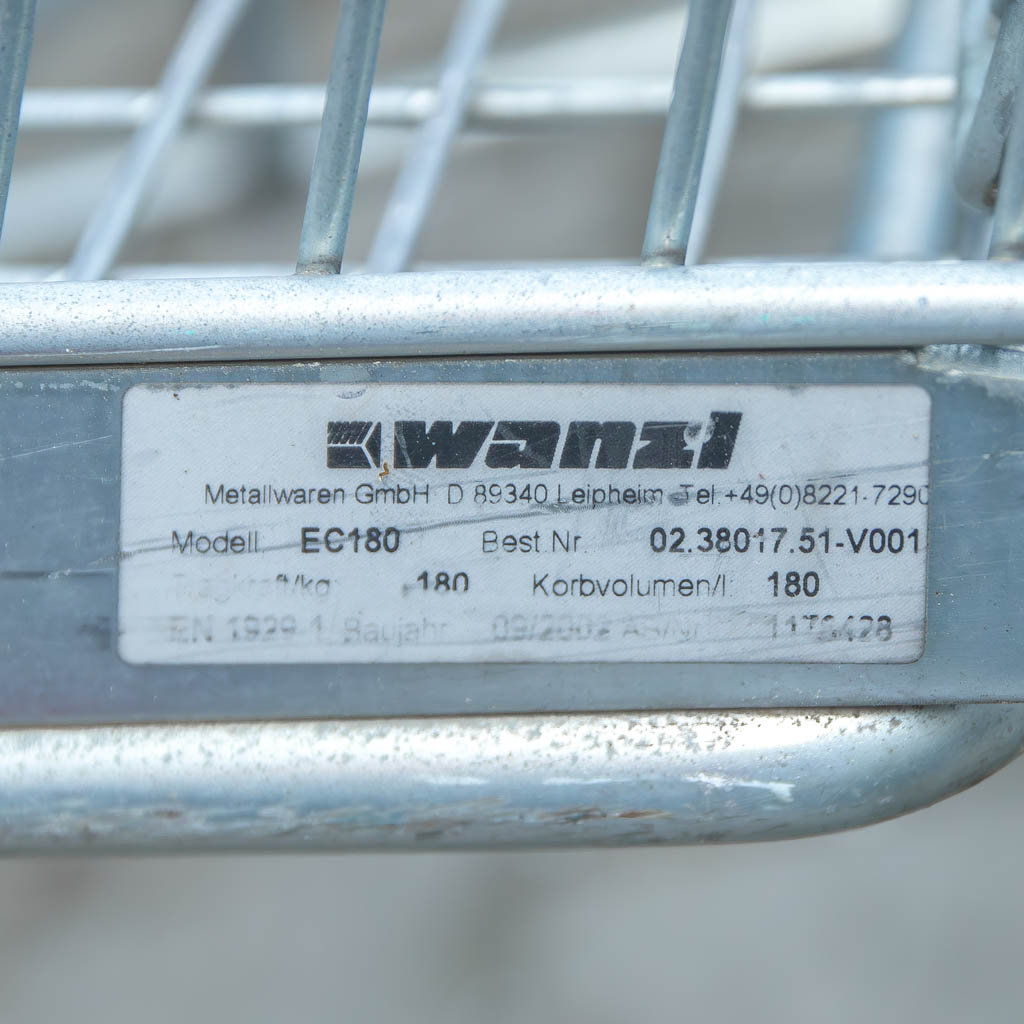 Wózek sklepowy zakupowy Wanzl 180L S-60 cm MTP003325