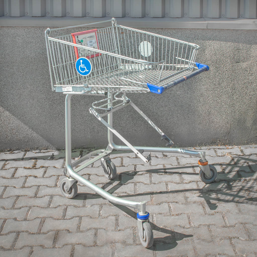 Wózek sklepowy zakupowy inwalidzki WANZL 90 L S-85 cm