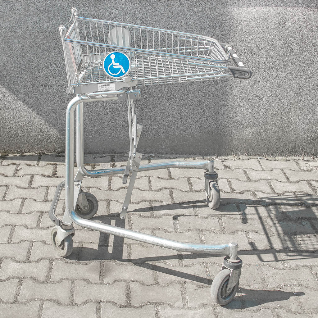 Wózek sklepowy zakupowy inwalidzki WANZL S-85 cm