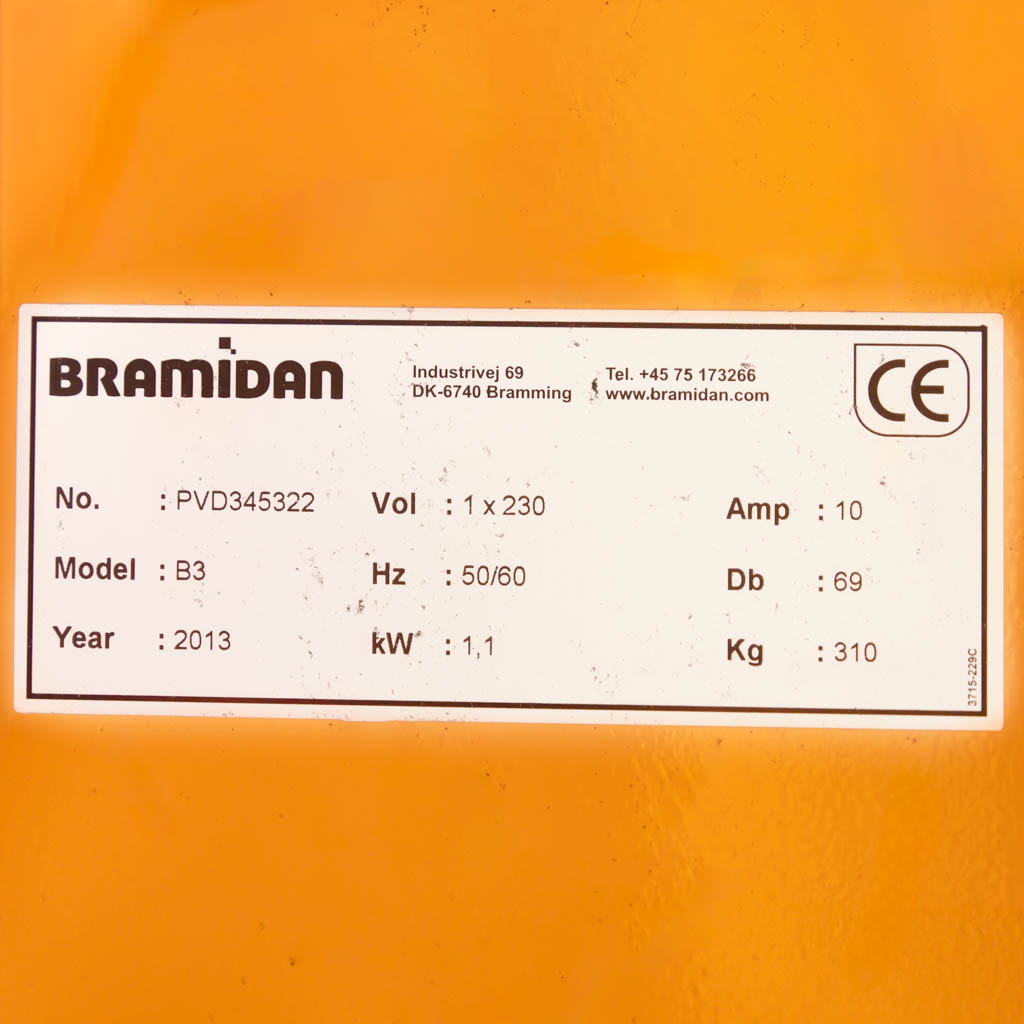 Belownica Bramidan B3 2011-2013 mtp005286 tabliczka znamionowa