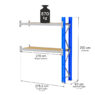 Regał magazynowy 2-półkowy MAGO HX H-200 cm G-63 cm L-278.2 cm moduł dostawny 570 kg niebiesko-szary mpp001034