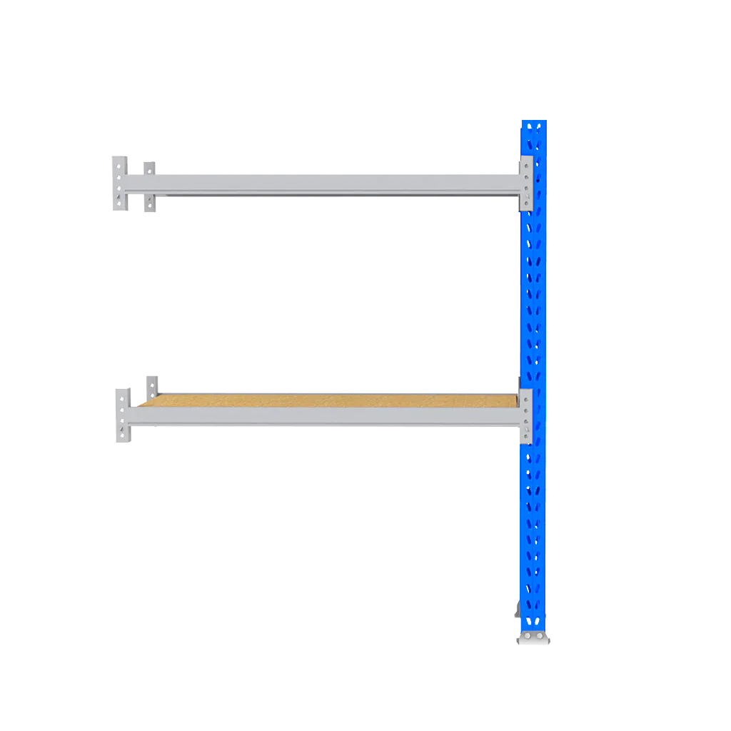 Regał magazynowy 2-półkowy MAGO HX H-200 cm G-75 cm L-278.2 cm moduł dostawny 570 kg niebiesko-szary MPP001040