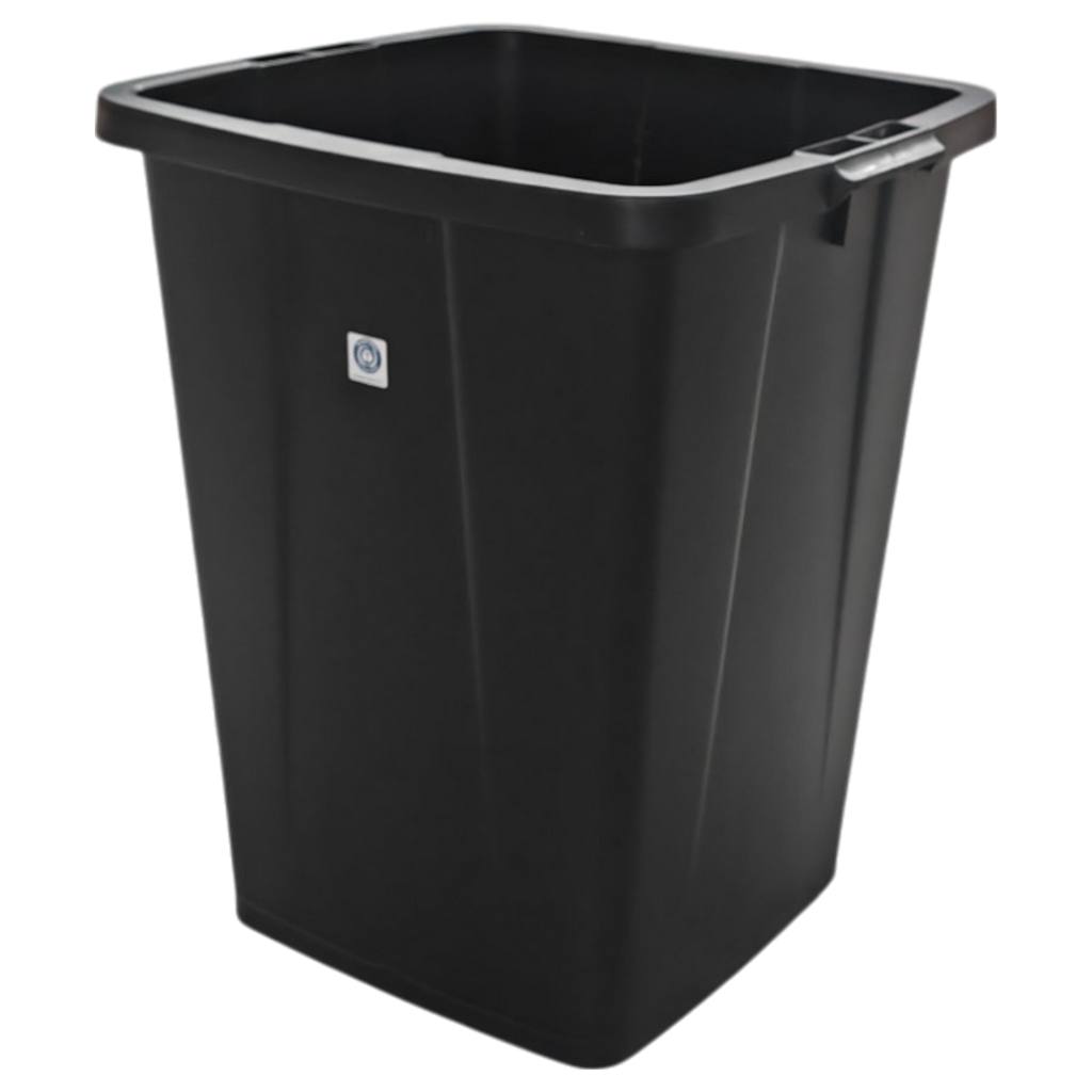 Wkład do kosza na śmieci plastikowy 90 l 61x49x51 cm czarny MTP005229