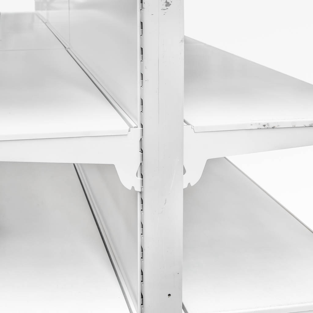 Regał sklepowy ITAB gondola H-141 cm L-306 cm moduł bazowy jasny szary MPP001087