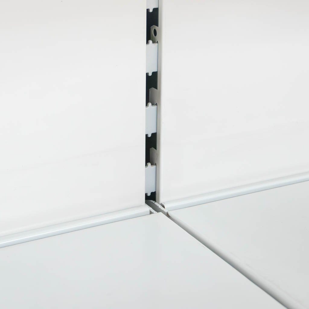 Regał sklepowy ITAB gondola H-141 cm L-306 cm moduł bazowy jasny szary MPP001087