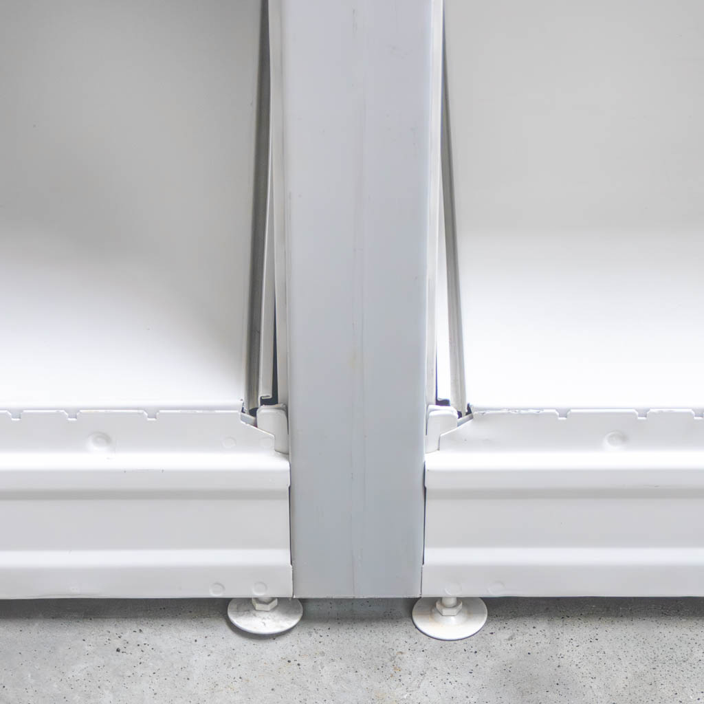 Regał sklepowy ITAB gondola H-141 cm L-306 cm moduł bazowy jasny szary MPP001087