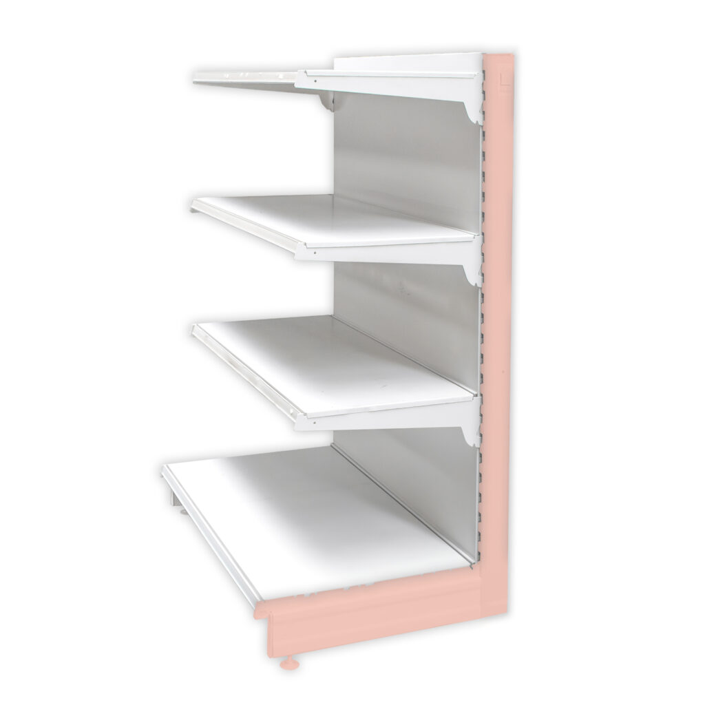Regał sklepowy ITAB przyścienny H-180 cm L-101,5 cm moduł dostawny jasny