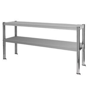 Zdjęcie produktu: Nadstawka na stół gastronomiczny 2-półkowa Mega-M 120x30x60 cm stal nierdzewna