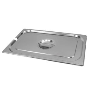 Zdjęcie produktu: Pokrywka do GN 1/1 ze stali nierdzewnej Mega-M 53x32,5 cm z wycięciem na chochlę