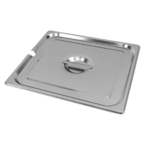 Zdjęcie produktu: Pokrywka do GN 2/3 ze stali nierdzewnej Mega-M 35,3x32,5 cm z wycięciem na chochlę
