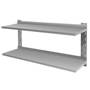 Zdjęcie produktu: Półka ze stali nierdzewnej wisząca dwupoziomowa Mega-M 150x30 cm