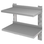 Zdjęcie produktu: Półka ze stali nierdzewnej wisząca dwupoziomowa Mega-M 60x30 cm