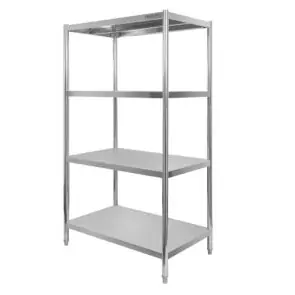 Regał ze stali nierdzewnej z 4 półkami Mega-M 80x60x180 cm