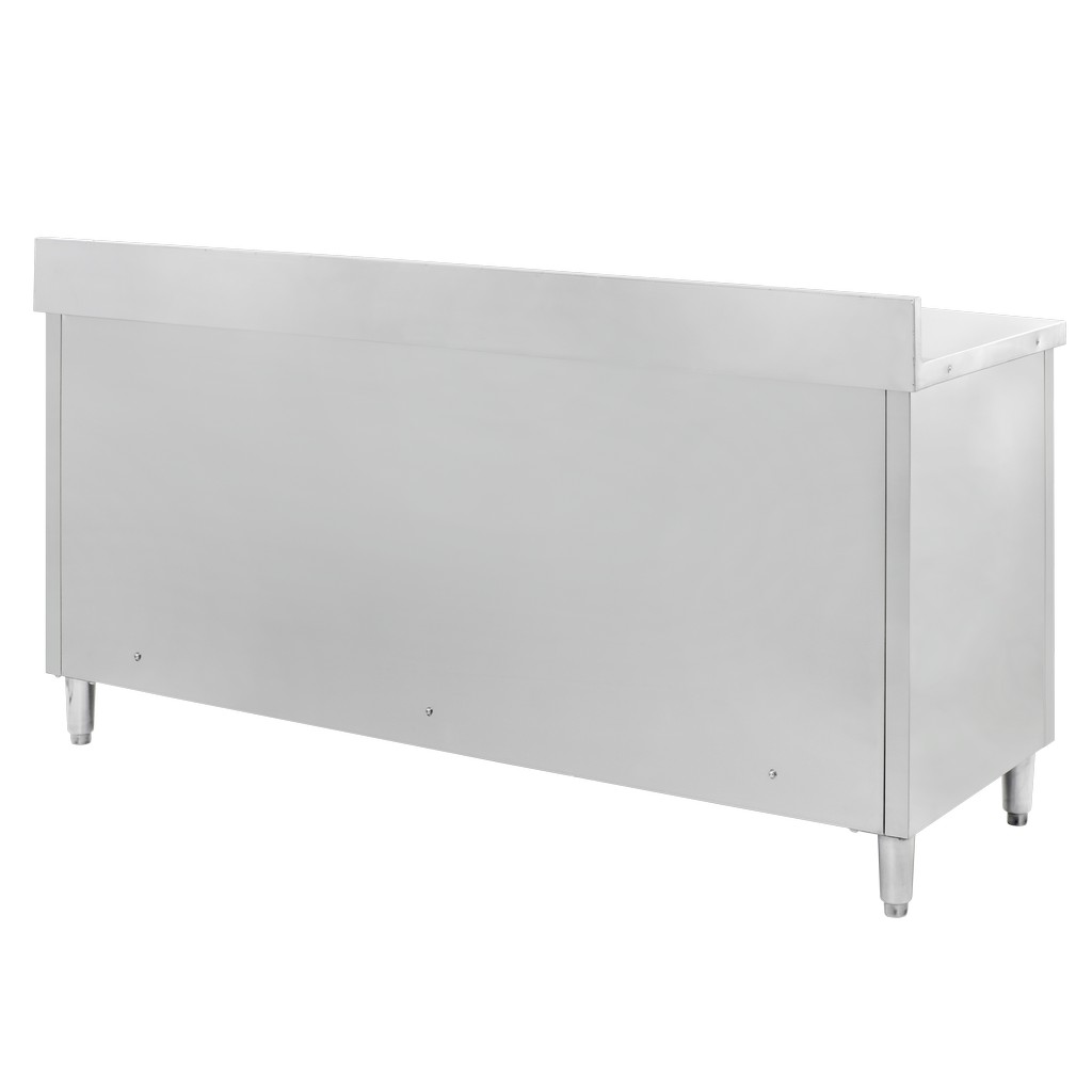 Stół gastronomiczny roboczy z szafką i rantem Mega-M 180x60x85 cm stal nierdzewna