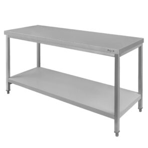 Zdjęcie produktu: Stół gastronomiczny ze stali nierdzewnej centralny z półką Mega-M 140x70x85 cm