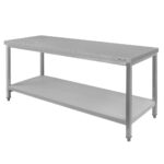 Zdjęcie produktu: Stół gastronomiczny ze stali nierdzewnej centralny z półką Mega-M 160x70x85 cm