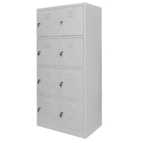 Szafka skrytkowa BHP Mega-M 8 skrytek 80x50x180 cm szara