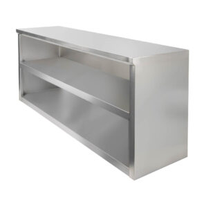 Szafka wisząca ze stali nierdzewnej otwarta Mega-M 150x40x60 cm
