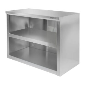Szafka wisząca ze stali nierdzewnej otwarta Mega-M 80x40x60 cm