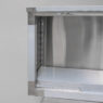Szafka wisząca ze stali nierdzewnej z drzwiami przesuwnymi Mega-M 140x40x60 cm pogięta MTP005883