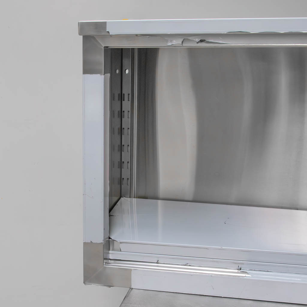 Szafka wisząca ze stali nierdzewnej z drzwiami przesuwnymi Mega-M 140x40x60 cm pogięta MTP005883