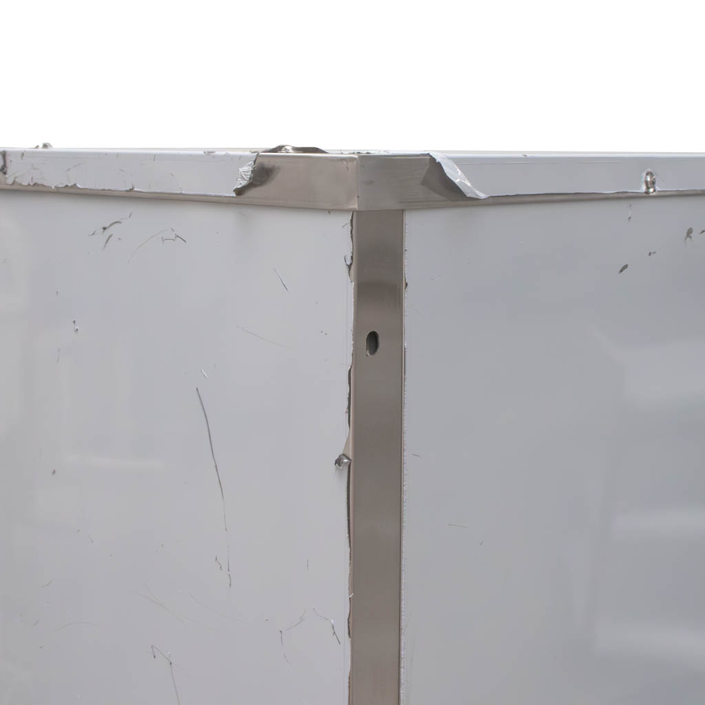 Szafka wisząca ze stali nierdzewnej z drzwiami przesuwnymi Mega-M 140x40x60 cm pogięta MTP005883