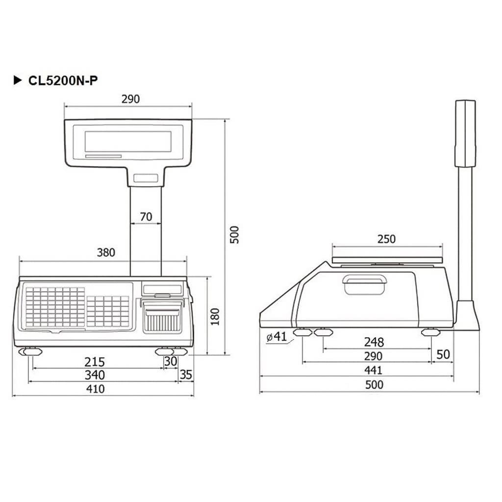 Waga etykietująca CAS CL5200N 15P wysięgnik WIFI MTP005865