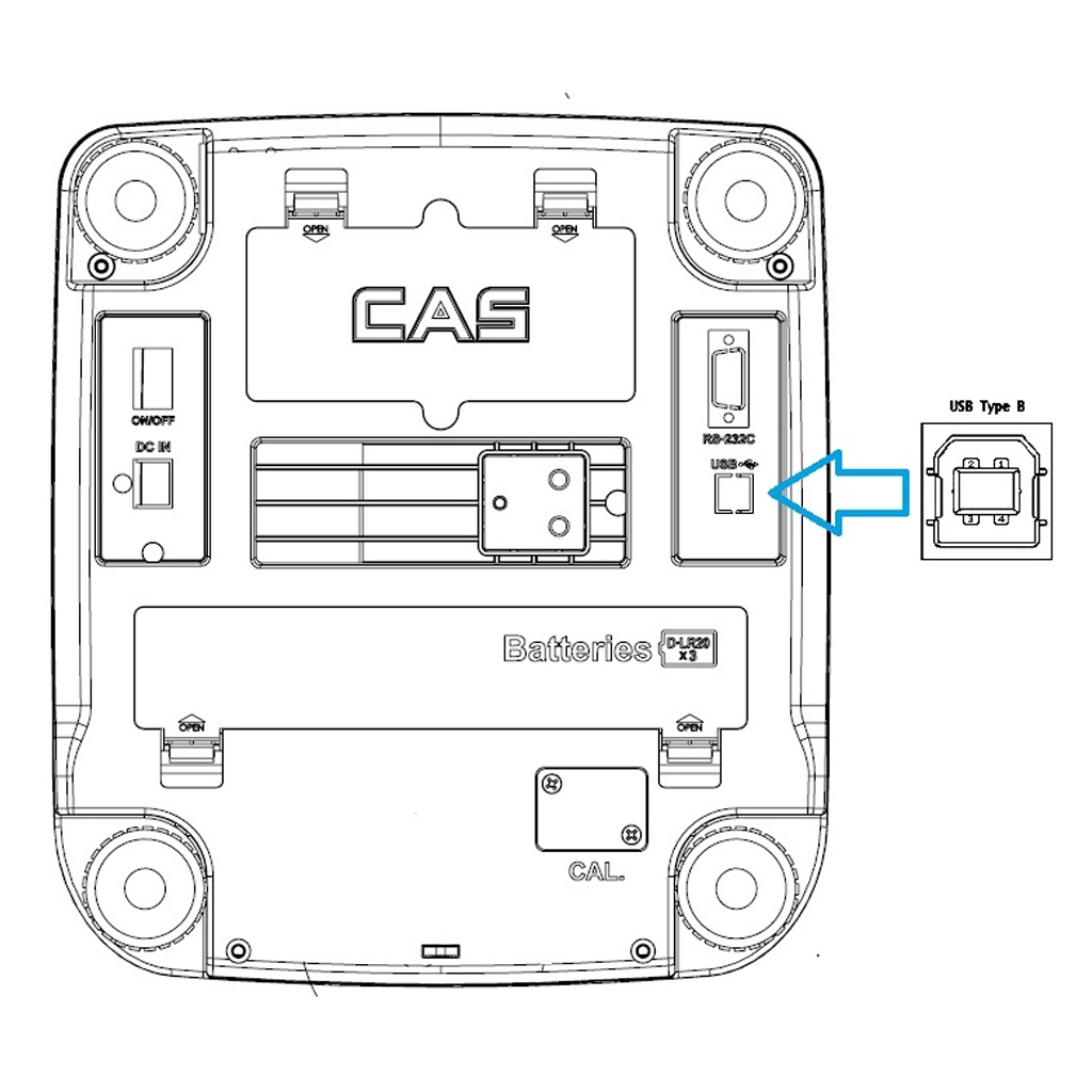 Waga kontrolna CAS SW-II CR15 USB 15kg MTP006027