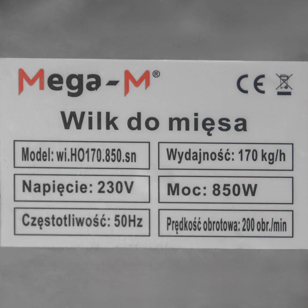 Wilk do mięsa Mega-M WI.HO170.850.SN poserwisowy MTP005870