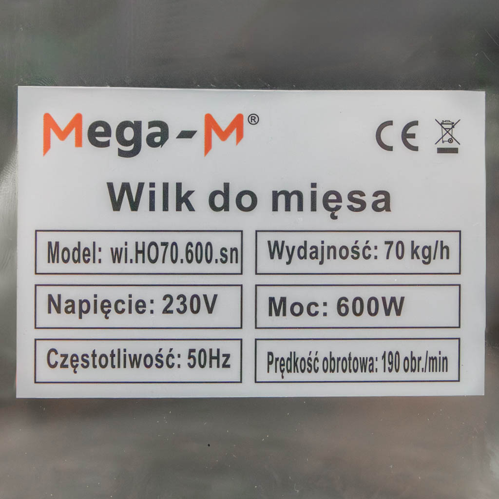 Wilk do mięsa Mega-M WI.HO70.600.SN poserwisowy MTP004890