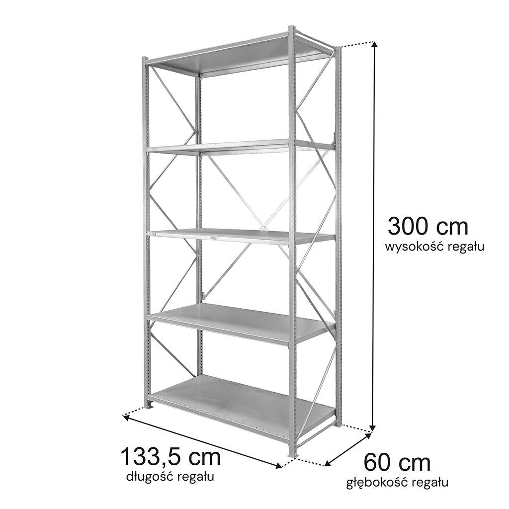 regał metalowy 5 półkowy STOW