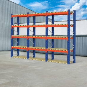 Regał magazynowy paletowy WDX 0+4 H-550 cm L-850 cm 2400 kg nośność na parę trawersów