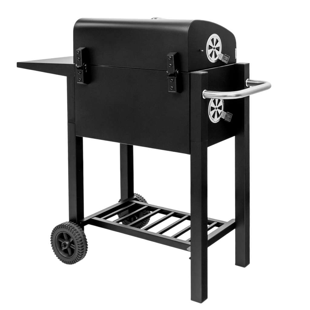 grill ogrodowy, grill ogrodowy z pokrywą, wózek węglowy ogrodowy