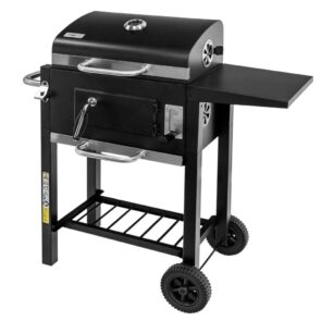 Zdjęcie produktu: Grill ogrodowy węglowy z pokrywą Mega-M 1x stolik boczny 42x30 cm