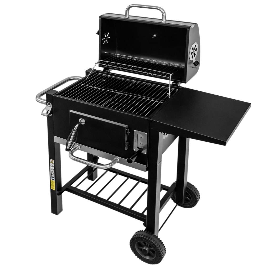 grill ogrodowy, grill ogrodowy z pokrywą, wózek węglowy ogrodowy
