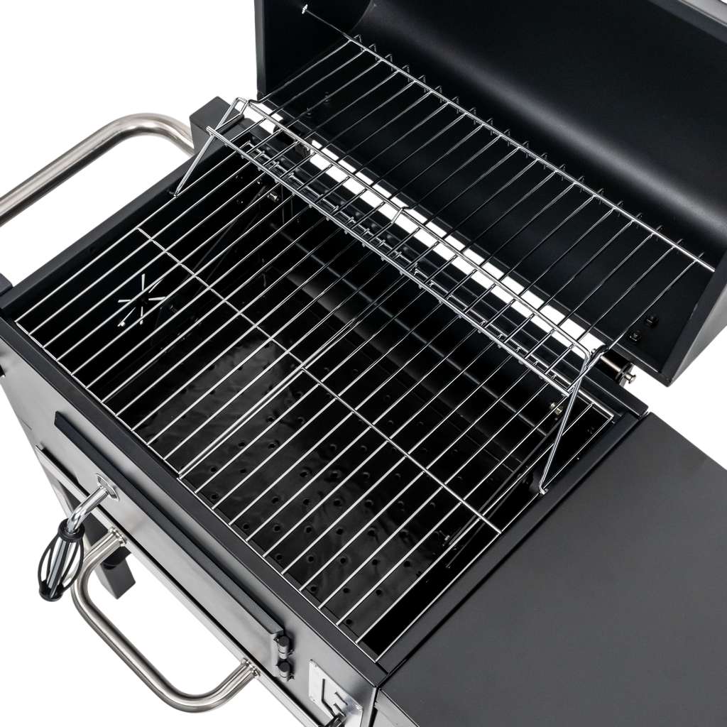 grill ogrodowy, grill ogrodowy z pokrywą, wózek węglowy ogrodowy