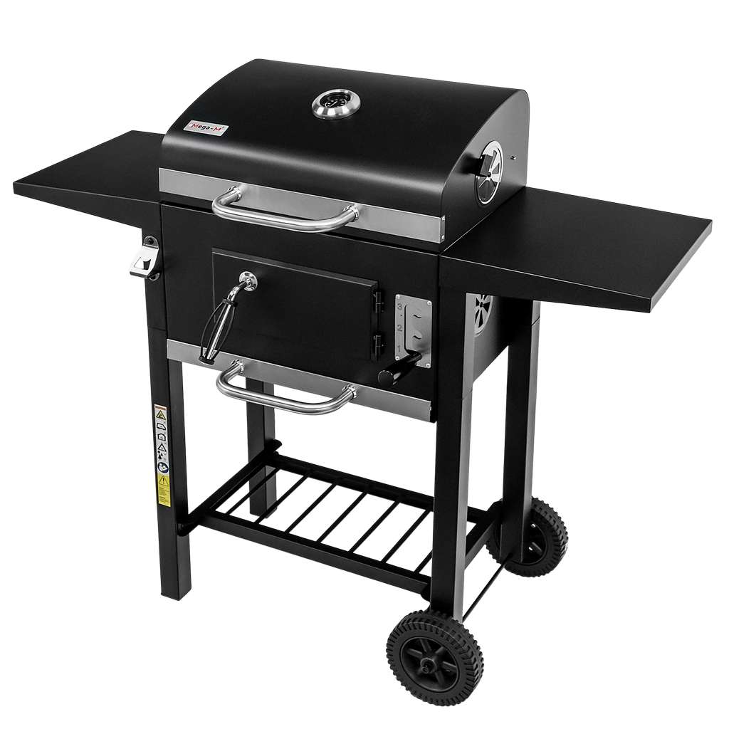 grill ogrodowy, grill ogrodowy z pokrywą, wózek węglowy ogrodowy