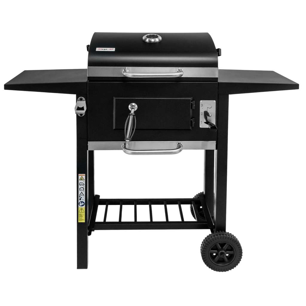 grill ogrodowy, grill ogrodowy z pokrywą, wózek węglowy ogrodowy