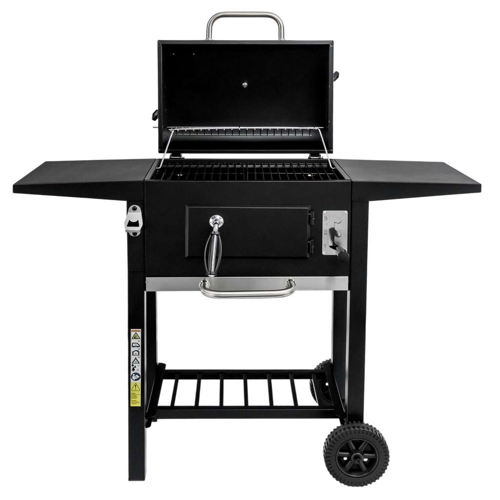 grill ogrodowy, grill ogrodowy z pokrywą, wózek węglowy ogrodowy