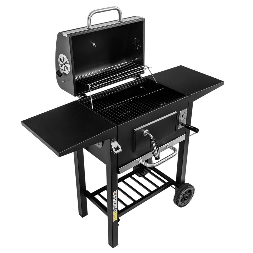 grill ogrodowy, grill ogrodowy z pokrywą, wózek węglowy ogrodowy