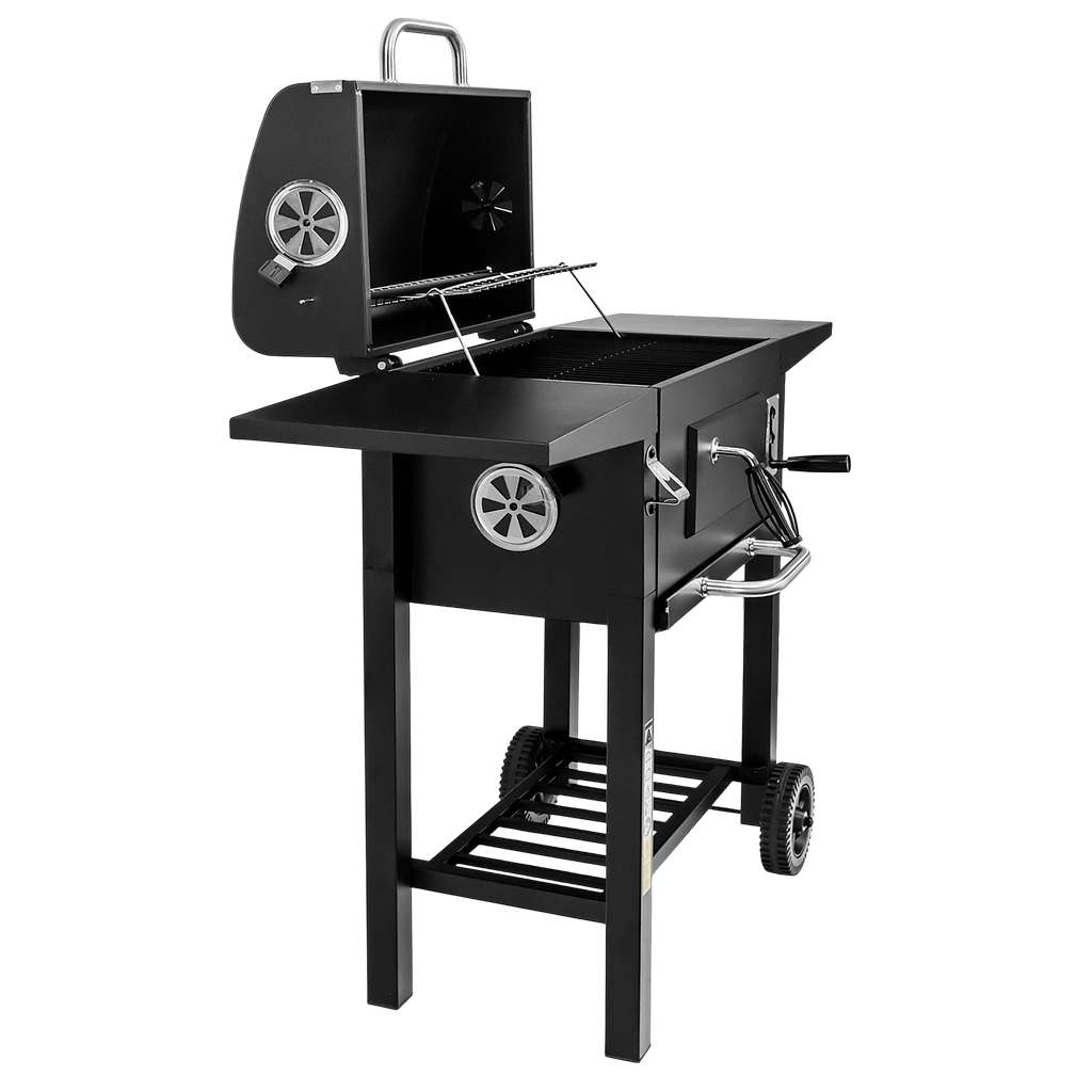 grill ogrodowy, grill ogrodowy z pokrywą, wózek węglowy ogrodowy