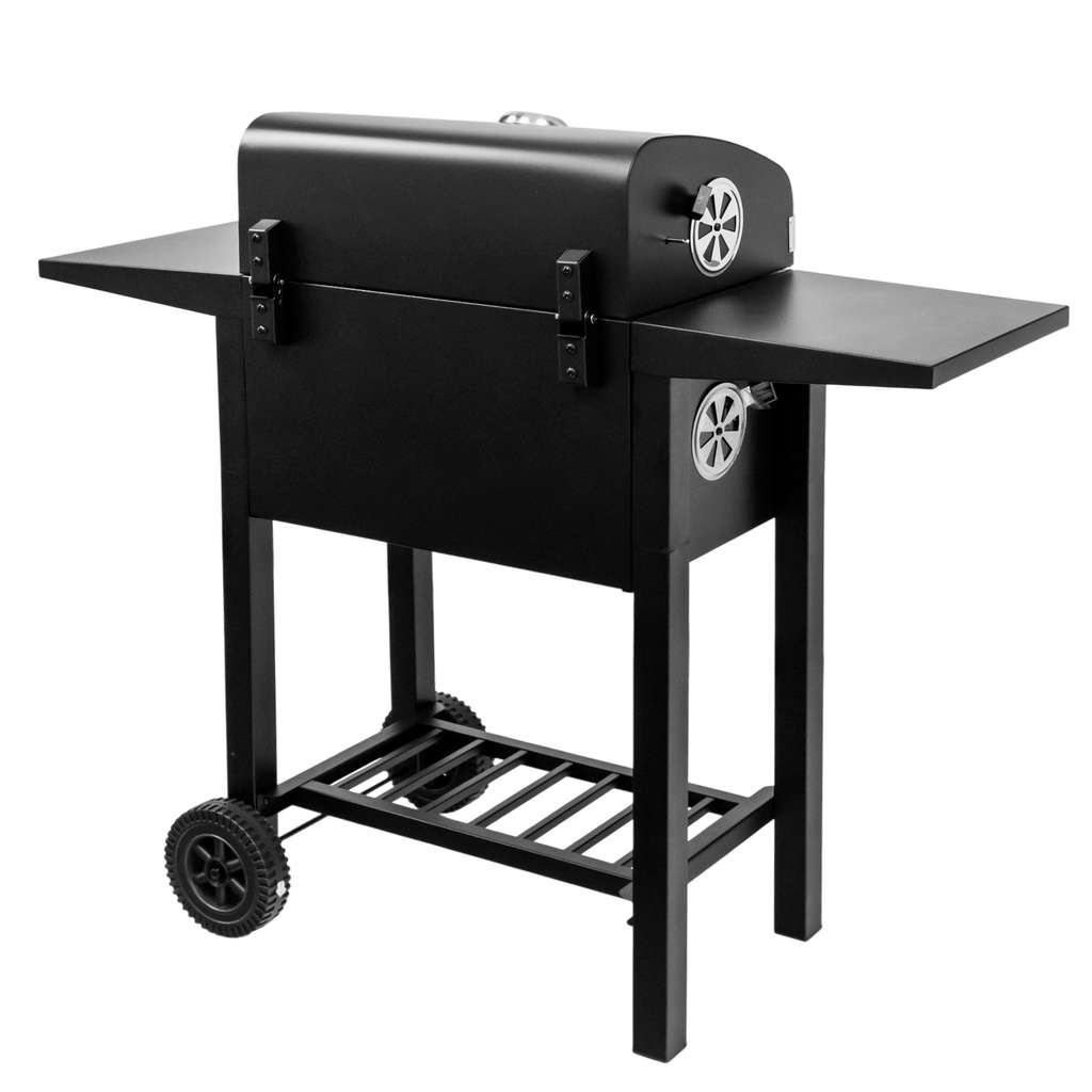 grill ogrodowy, grill ogrodowy z pokrywą, wózek węglowy ogrodowy