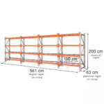 Zdjęcie produktu: Regał magazynowy 16-półkowy MGL MAGO HX H-200 cm L-561cm G-63 300 kg