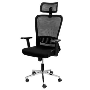 Zdjęcie produktu: Fotel biurowy obrotowy FURVERO Norma BM/A1D/L1D/H1D czarny spełnia wymogi BHP